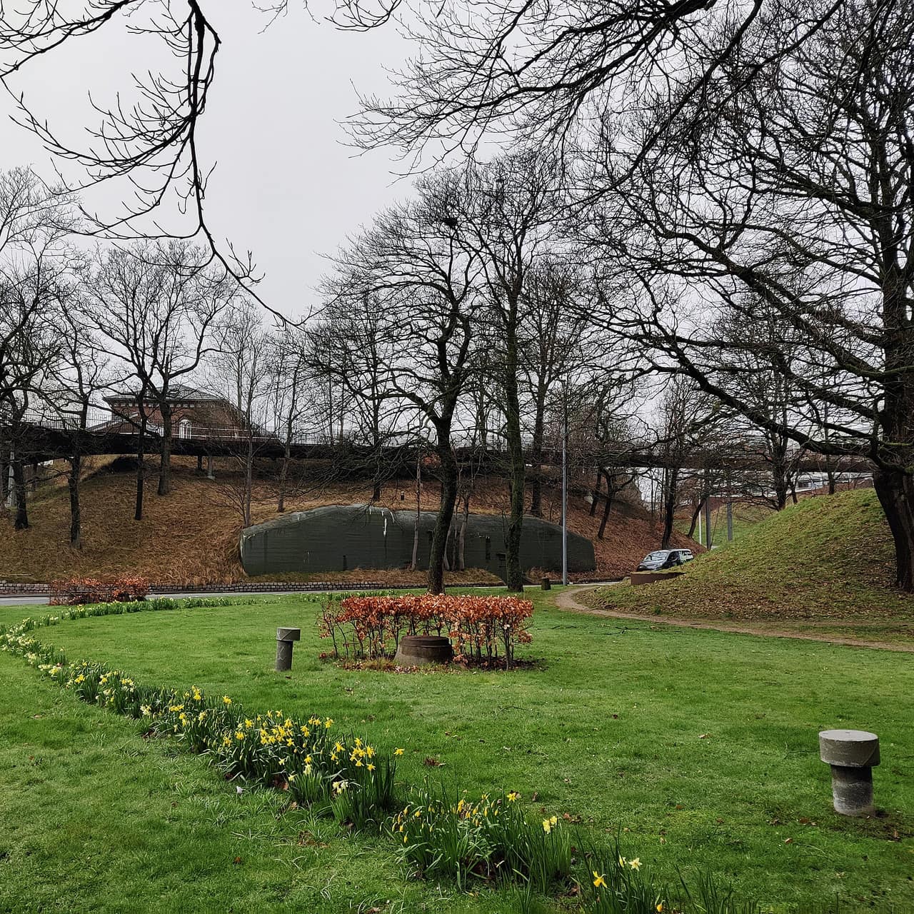 Sti gennem Byparken i Esbjerg