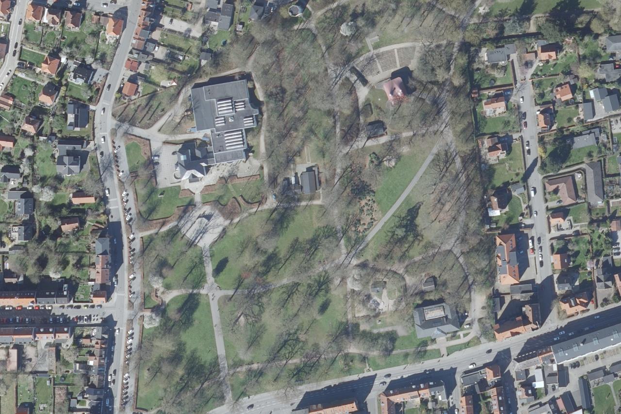 Luftfoto over Lunden i Horsens