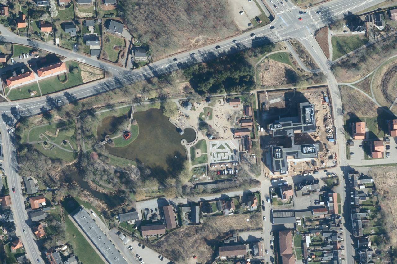 Luftfoto over Legeparken i Kolding