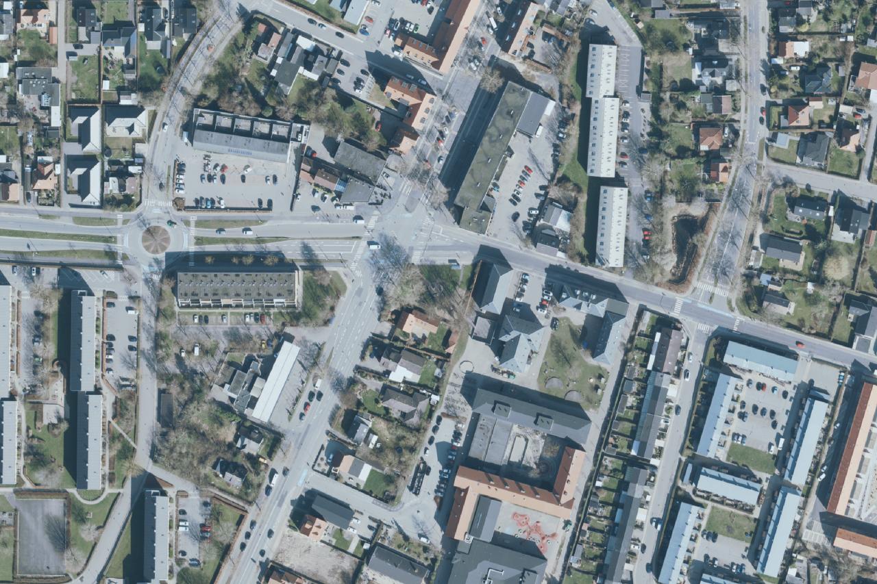 Luftfoto over Magdas Park i Taastrup