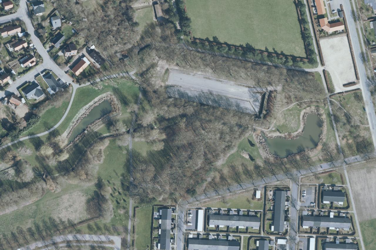 Luftfoto over Mølleparken i Taastrup