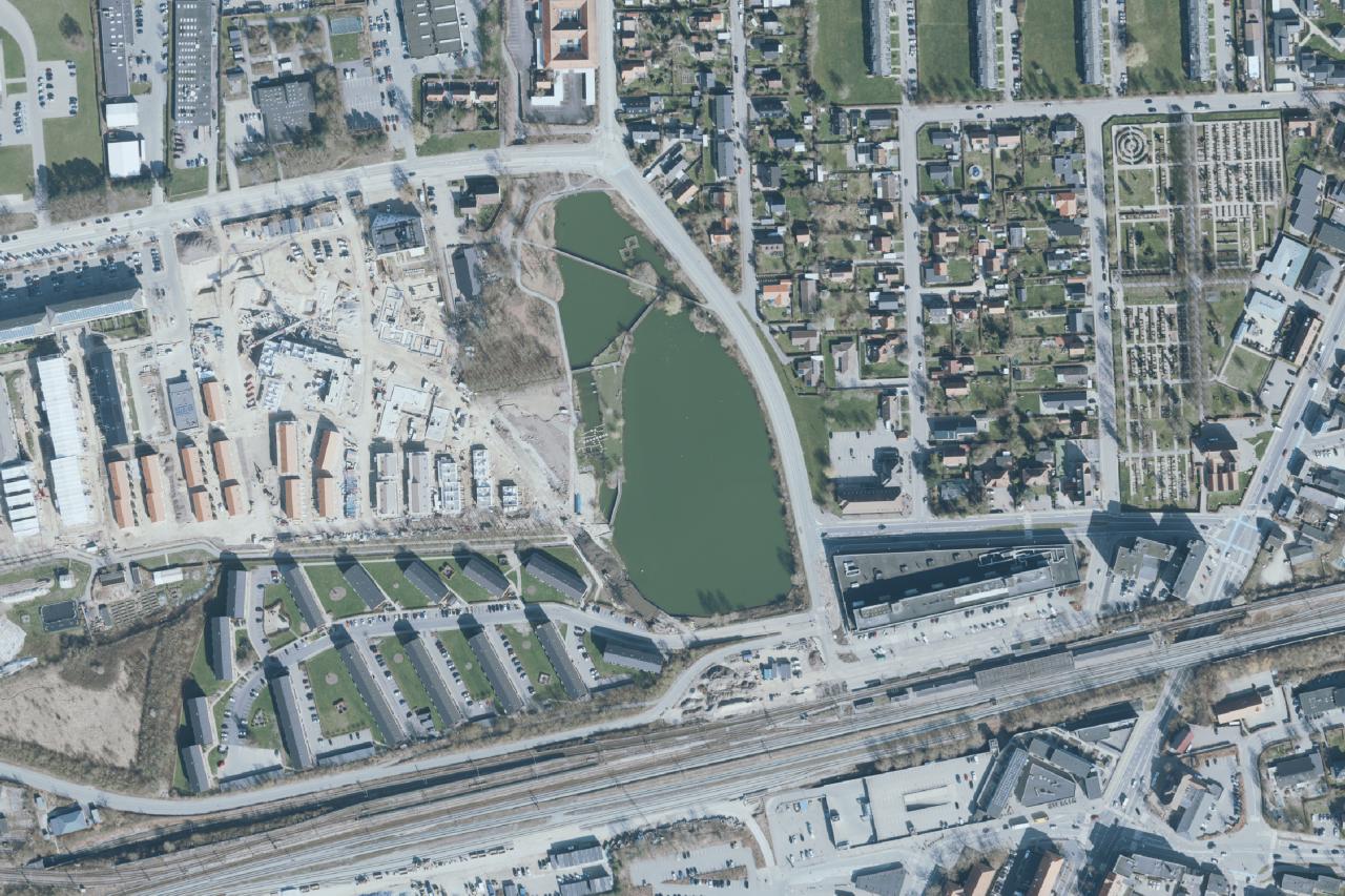 Luftfoto over Selsmosen i Taastrup