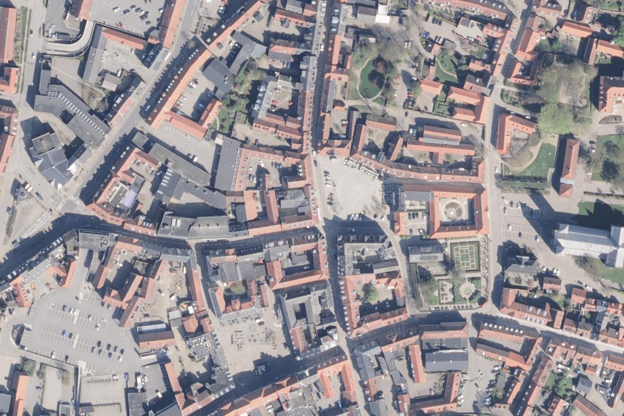 Luftfoto over Amtmandens Have i Viborg