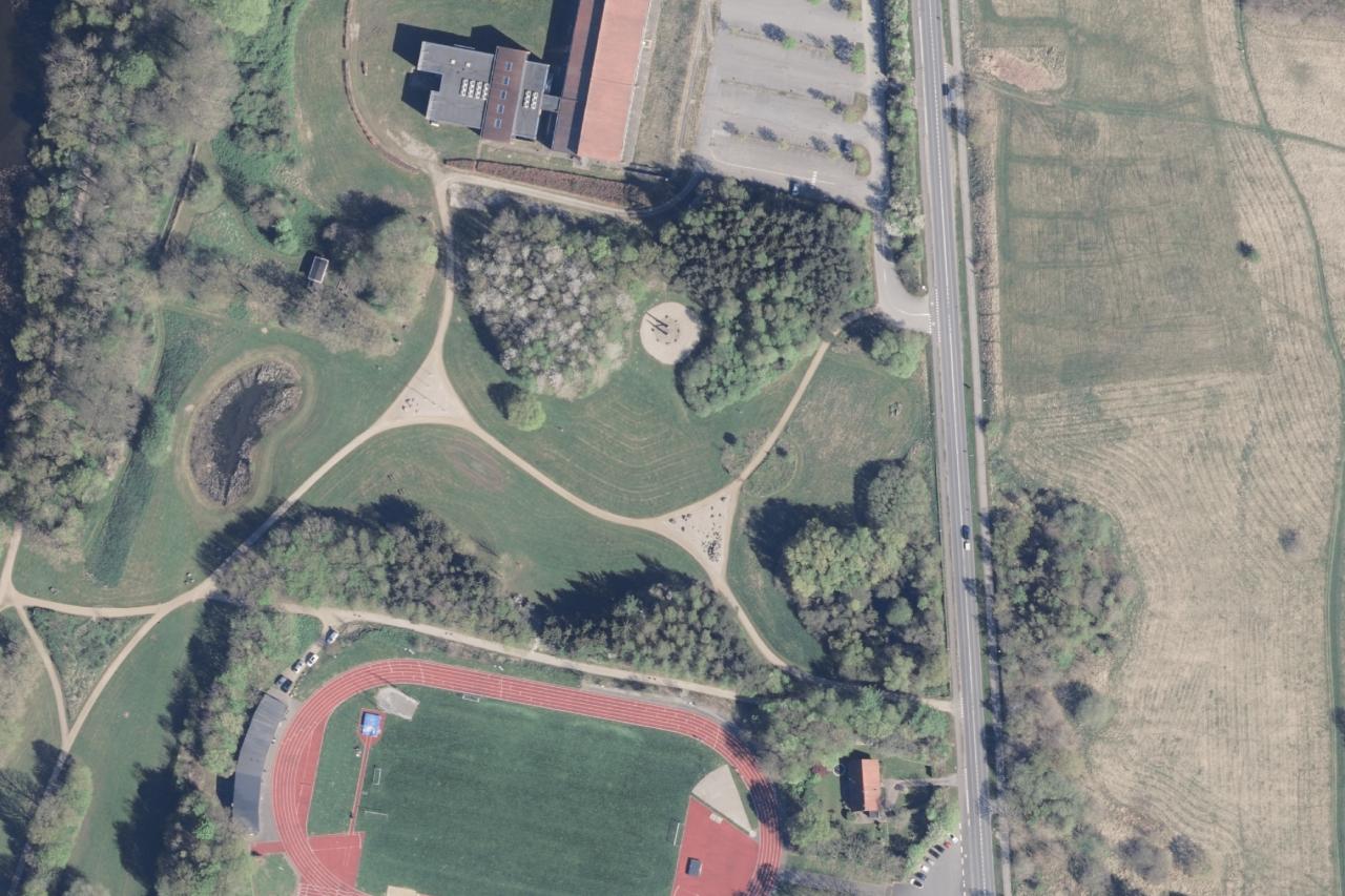Luftfoto over Nordisk Park i Viborg